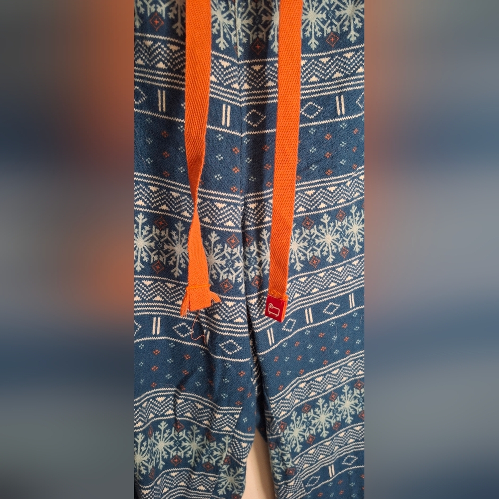 Woolrich Snow Blue Patterned Women's Pajama Set Sz XL Winter Longwear Xmas Basic - Picture 12 of 14